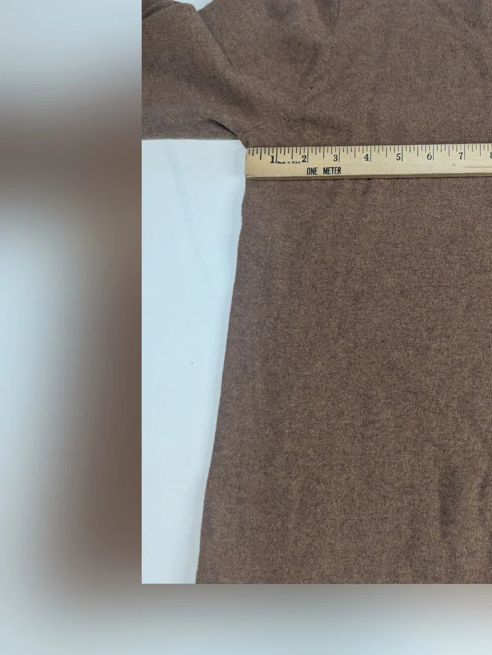 J Crew Teddie Sweater L  Brown Cotton Wool Crewneck Pullover Academia Preppy
